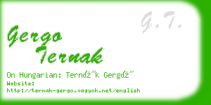gergo ternak business card
